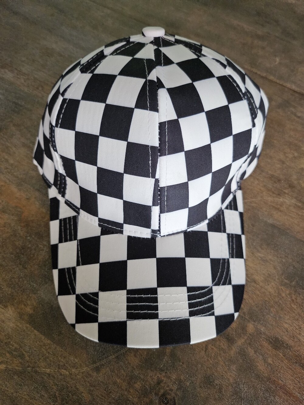 NWT Black And White Checkered Baseball Trucker Hat